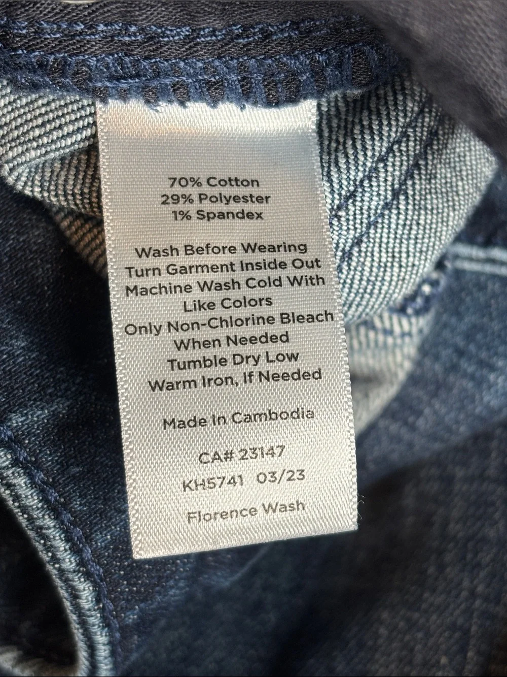 💙 Talbots Dark Wash Straight Leg Jeans Women’s 4P Stretch Denim Petite 💙 - Picture 4 of 12